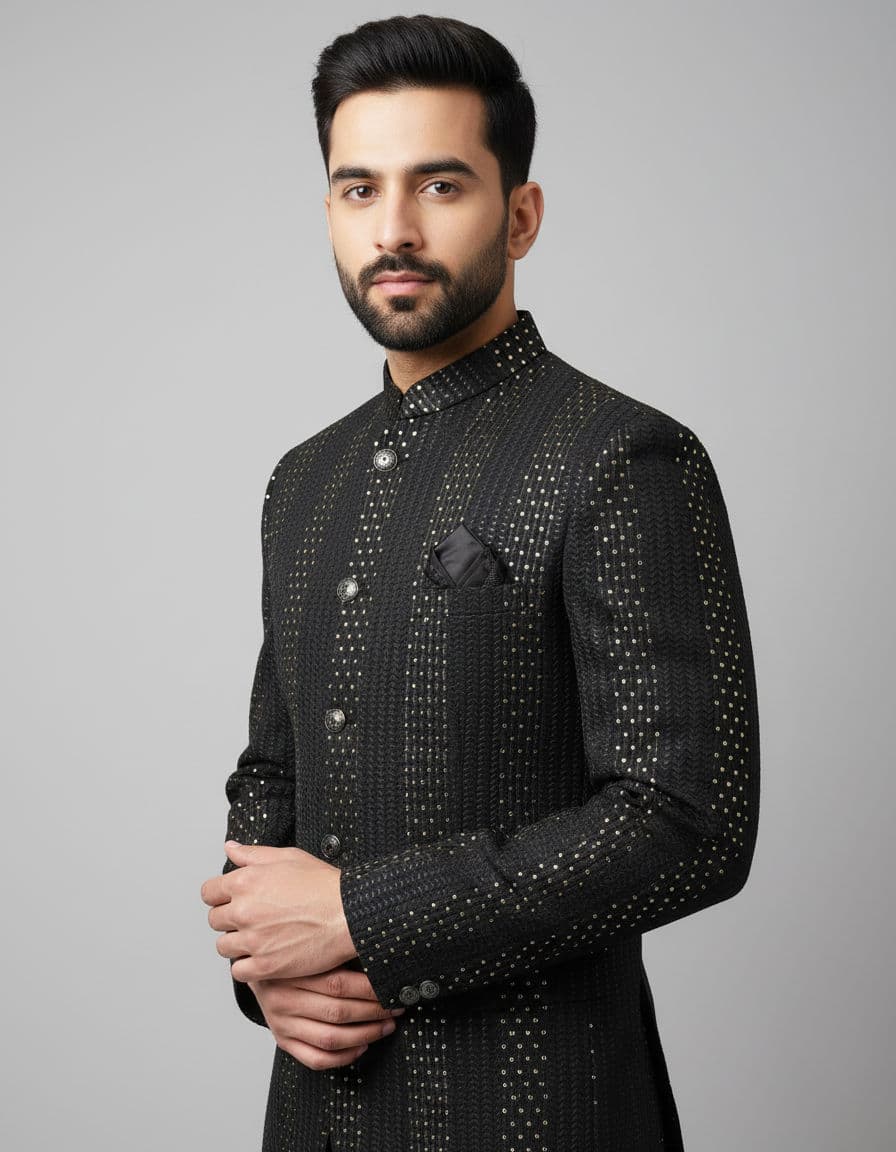 Tatvivah Men's Jodhpuri Black 6334